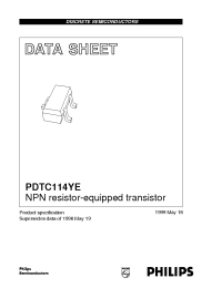 Datasheet PDTC114YE manufacturer Philips